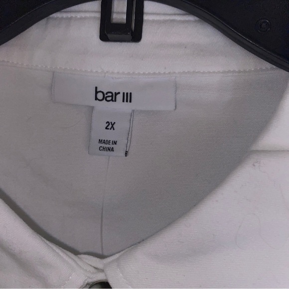 Barr III black/white leather shirt, size 2X - Picture 5 of 7